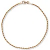 Argento Vivo Sterling Silver 18k Gold Plate Sterling Silver Diamond Cut Anklet