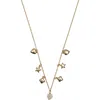 Argento Vivo Sterling Silver 18k Gold Plate Sterling Silver Frontal Charm Necklace