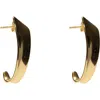 Argento Vivo Sterling Silver Abstract Hoop Earrings In Gold