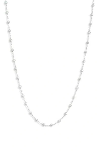 Argento Vivo Sterling Silver All Around Bead Chain Necklace