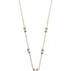 Argento Vivo Sterling Silver Baguette Cubic Zirconia Station Necklace In Gold