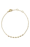 Argento Vivo Sterling Silver Ball Bracelet In Gold