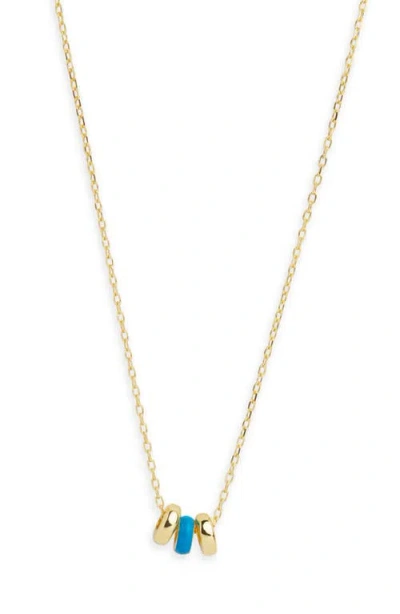 Argento Vivo Sterling Silver Bead Charm Necklace In Gold