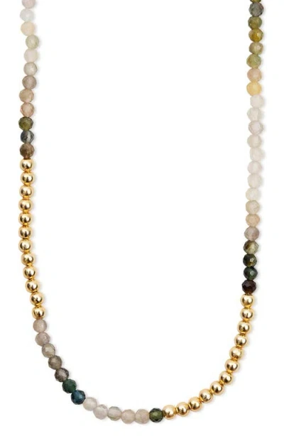 Argento Vivo Sterling Silver Beaded Necklace In Gold