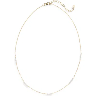 Argento Vivo Sterling Silver Beaded Station Chain Necklace In Gold
