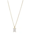 Argento Vivo Sterling Silver Birthstone Pendant Necklace In June/milky Qtz