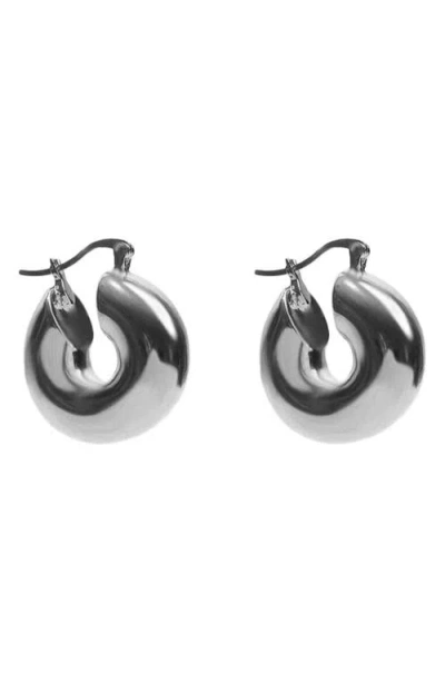 Argento Vivo Sterling Silver Bold Tube Hoop Earrings