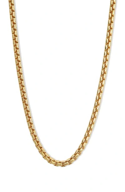 Argento Vivo Sterling Silver Box Chain Necklace In Gold