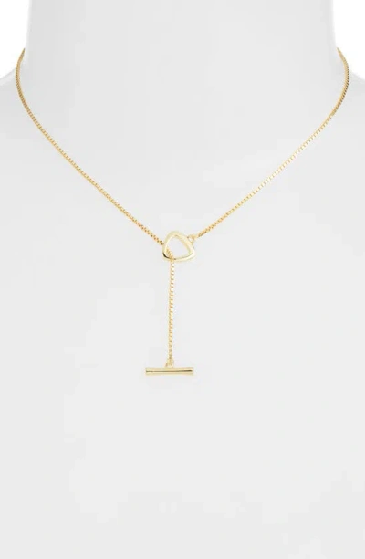 Argento Vivo Sterling Silver Box Chain Toggle Necklace In Gold