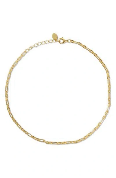 Argento Vivo Sterling Silver Chain Anklet In Gold