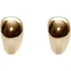 Argento Vivo Sterling Silver Chubby Hoop Earrings In Gold