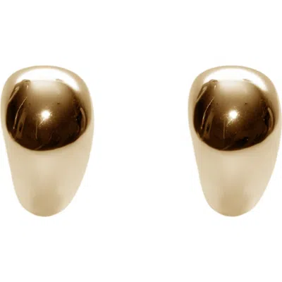 Argento Vivo Sterling Silver Chubby Hoop Earrings In Gold