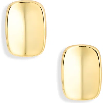 Argento Vivo Sterling Silver Concave Rectangle Stud Earrings In Purple