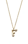 Argento Vivo Sterling Silver Cubic Zirconia Bubble Initial Necklace In Gold