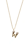 Argento Vivo Sterling Silver Cubic Zirconia Bubble Initial Necklace In Gold
