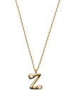 Argento Vivo Sterling Silver Cubic Zirconia Bubble Initial Necklace In Gold
