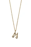 Argento Vivo Sterling Silver Cubic Zirconia Bubble Initial Necklace In Gold