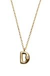Argento Vivo Sterling Silver Cubic Zirconia Bubble Initial Necklace In Gold