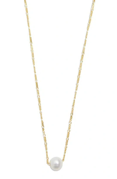 Argento Vivo Cultured Pearl Figaro Chain Necklace In Gold