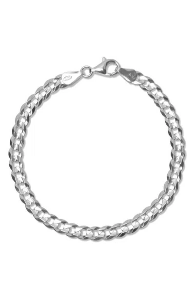 Argento Vivo Sterling Silver Curb Chain Bracelet