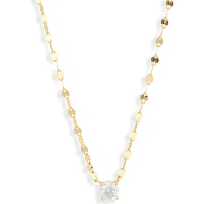 Argento Vivo Sterling Silver Cz Coffee Bean Chain Pendant In Gold
