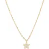 Argento Vivo Sterling Silver Cz Pavé Star Pendant Necklace In Gold