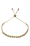 Argento Vivo Sterling Silver Dainty Panthera Slider Bracelet In Gold