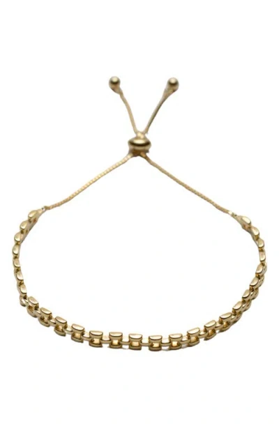Argento Vivo Sterling Silver Dainty Panthera Slider Bracelet In Gold