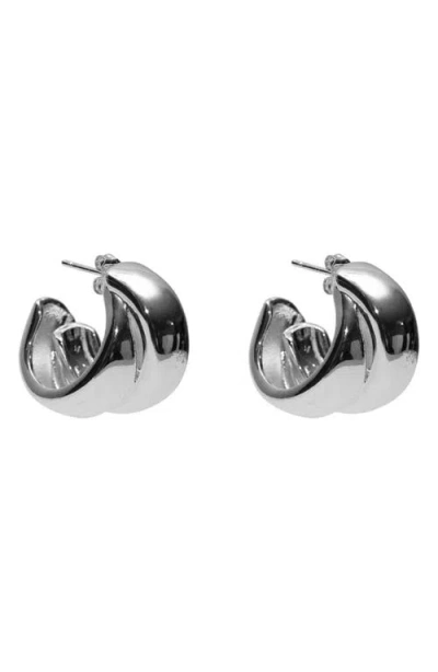 Argento Vivo Sterling Silver Double Hoop Earrings