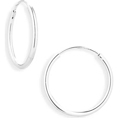 Argento Vivo Sterling Silver Endless Hoop Earrings In Metallic