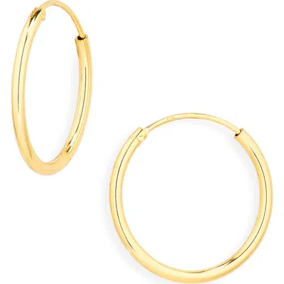 Argento Vivo Sterling Silver Endless Hoop Earrings In Gold