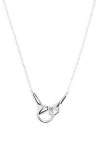 Argento Vivo Sterling Silver Equestrian Interlocking Pendant Necklace In Silver