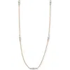 Argento Vivo Sterling Silver Faux Pearl Station Chain Necklace In Gold