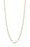 Argento Vivo Sterling Silver Fine Gage Chain Necklace In Gold