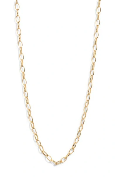 Argento Vivo Sterling Silver Fine Gage Chain Necklace In Gold