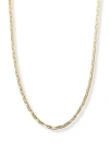Argento Vivo Sterling Silver Flat Cable Chain Necklace In Gold