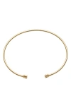 Argento Vivo Sterling Silver Flexible Rib Cuff Bracelet In Gold