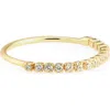 Argento Vivo Sterling Silver Frontal Tennis Ring In Gold