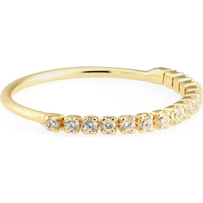 Argento Vivo Sterling Silver Frontal Tennis Ring In Gold