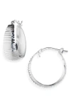 Argento Vivo Sterling Silver Graduated Hoop Earrings