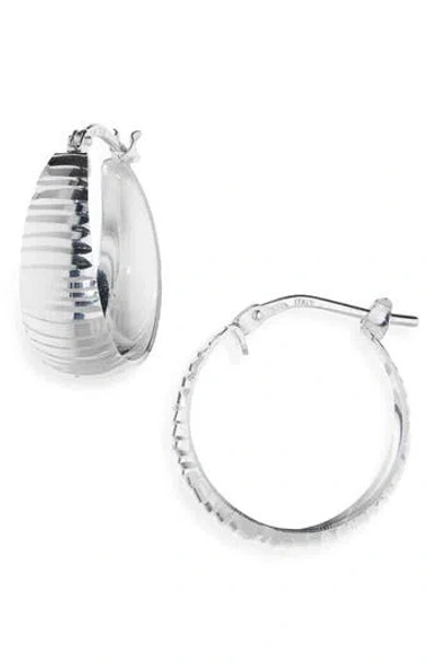 Argento Vivo Sterling Silver Graduated Hoop Earrings