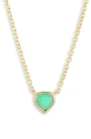 ARGENTO VIVO STERLING SILVER GREEN ONYX PENDANT NECKLACE
