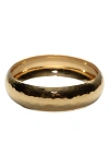 Argento Vivo Sterling Silver Hammered Wide Bangle