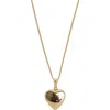 Argento Vivo Sterling Silver Heart Locket Necklace In Gold