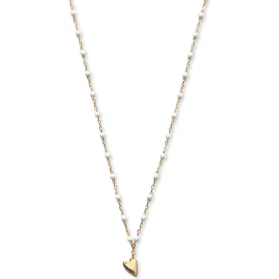 Argento Vivo Sterling Silver Heart Pendant Necklace In Gold