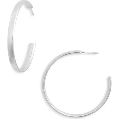 Argento Vivo Sterling Silver Hoop Earrings In Metallic