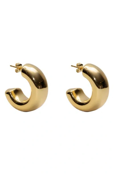 Argento Vivo Sterling Silver Huggie Hoop Earrings In Gold