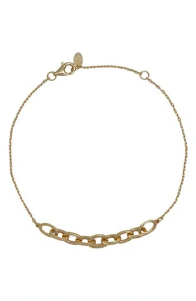 Argento Vivo Interlocking Links Pavé Bracelet In Gold