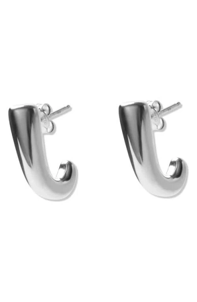 Argento Vivo Sterling Silver J-hoop Earrings