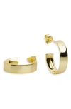 Argento Vivo Sterling Silver J-hoop Earrings In Gold